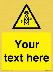 Custom warning RF radiation transmitter